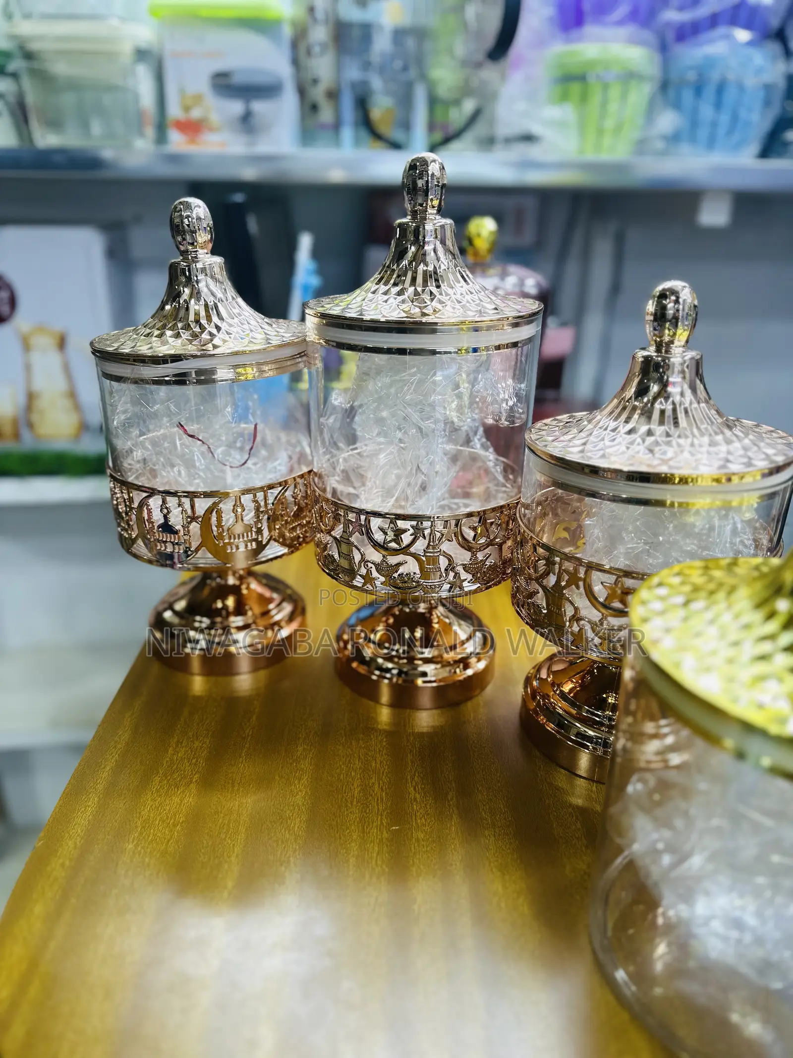 3pc Acrylic Candy Jars / Storage Containers