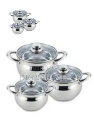 6 Pieces Set of Heavy Duty Stainless Steel Cookware Serving Dishes