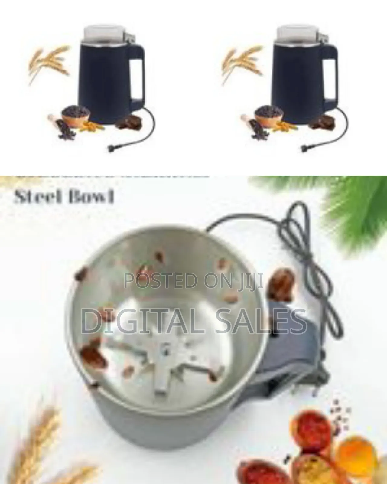 Powerful Electric Grain, Spice, and Coffee Grinder, 500ml
