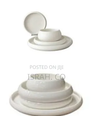 24-Piece Modern White Ceramic Dinnerware Set