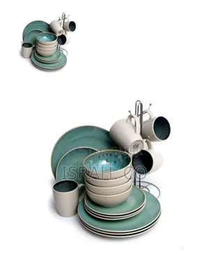 Elegant Dinnerware (16-Piece) With Reactive Glaze Finish - Multicolor