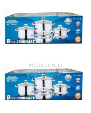 Elegant Stainless Steel Eight-Piece Cookware Set