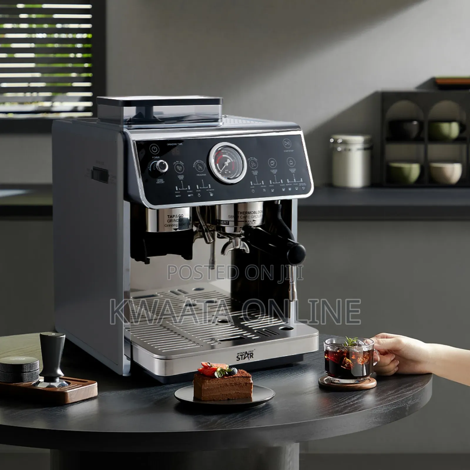 20 Bar Winning Star St-9714 Coffee Maker Machine Espresso With Grinder
