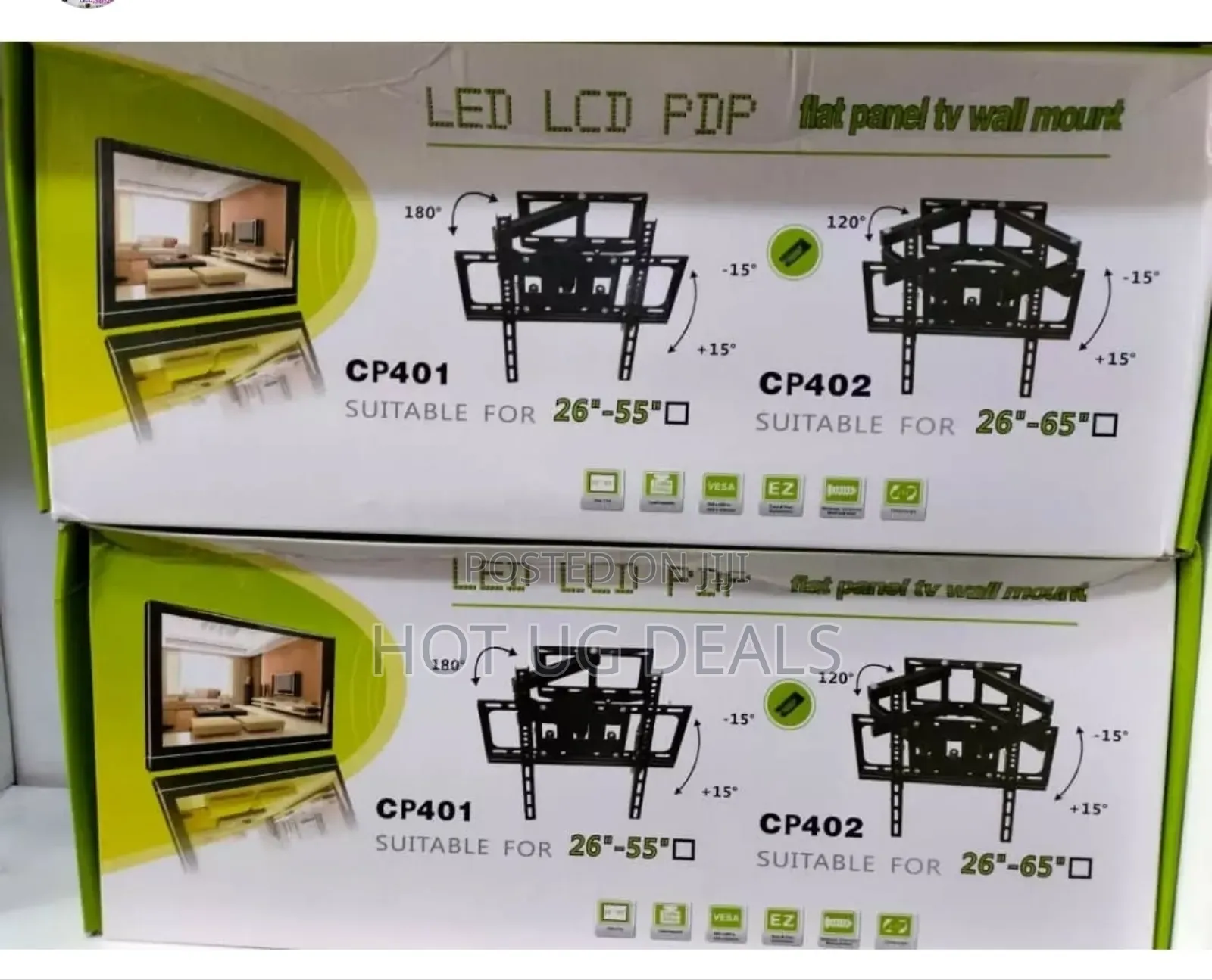 Double Arm Tv Wall Mount   43 - 55inch