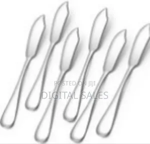 Elegant Stainless Steel Butter Knives / Spreaders (Set of Six)