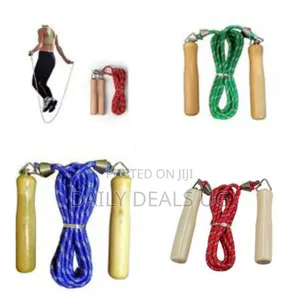Classic Wooden Handle Skipping Rope - Multicolor