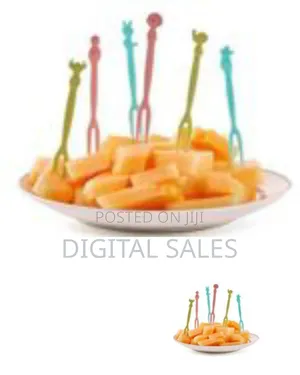 Fun Animal-Themed Reusable Mini Fruit Forks / Food Picks (100 Pieces)