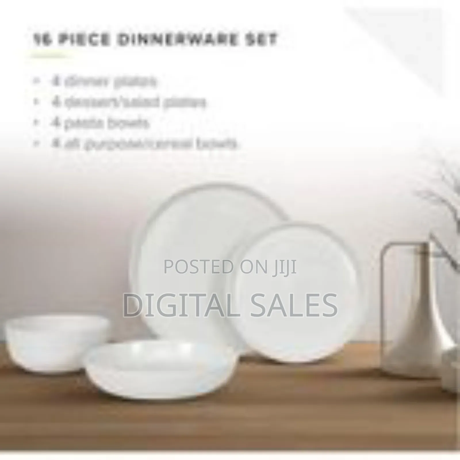 Modern 16-Piece Contemporary Dinnerware Set - Multicolor