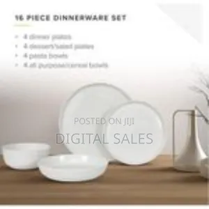Modern 16-Piece Contemporary Dinnerware Set - Multicolor