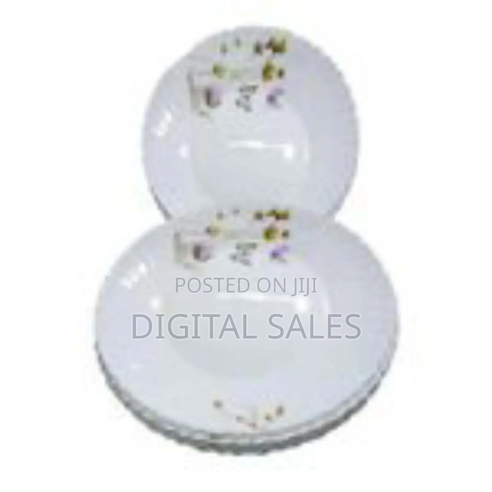 Set of 6 Snow White Curved Ceramic Dinner