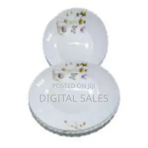 Set of 6 Snow White Curved Ceramic Dinner
