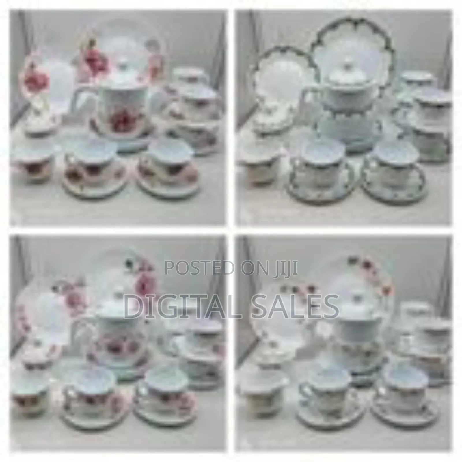 24-Piece Elegant Floral Tea Dinnerware Set - Multicolor