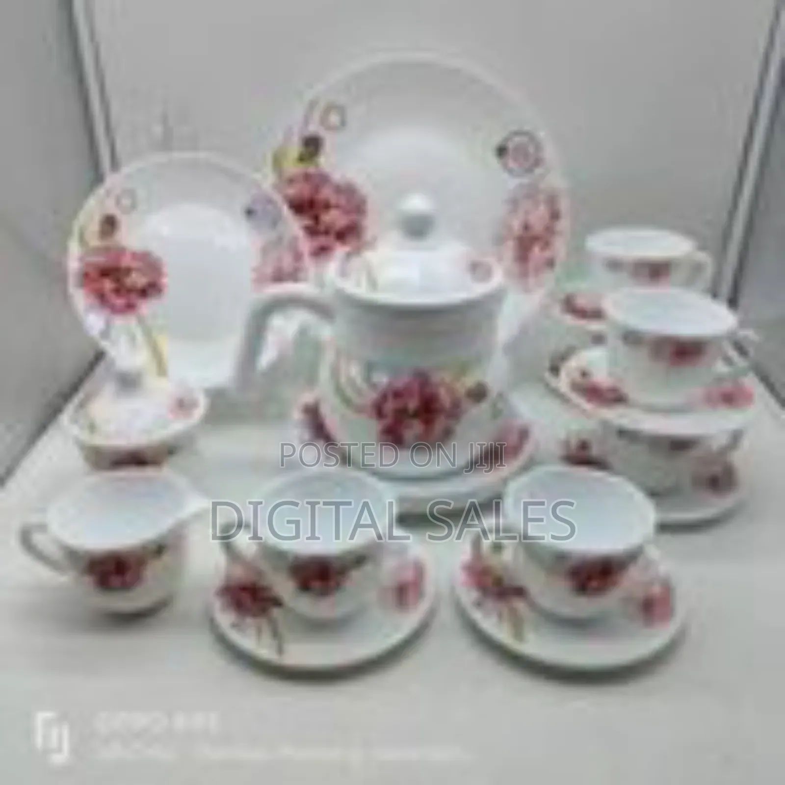 24-Piece Elegant Floral Tea Dinnerware Set - Multicolor