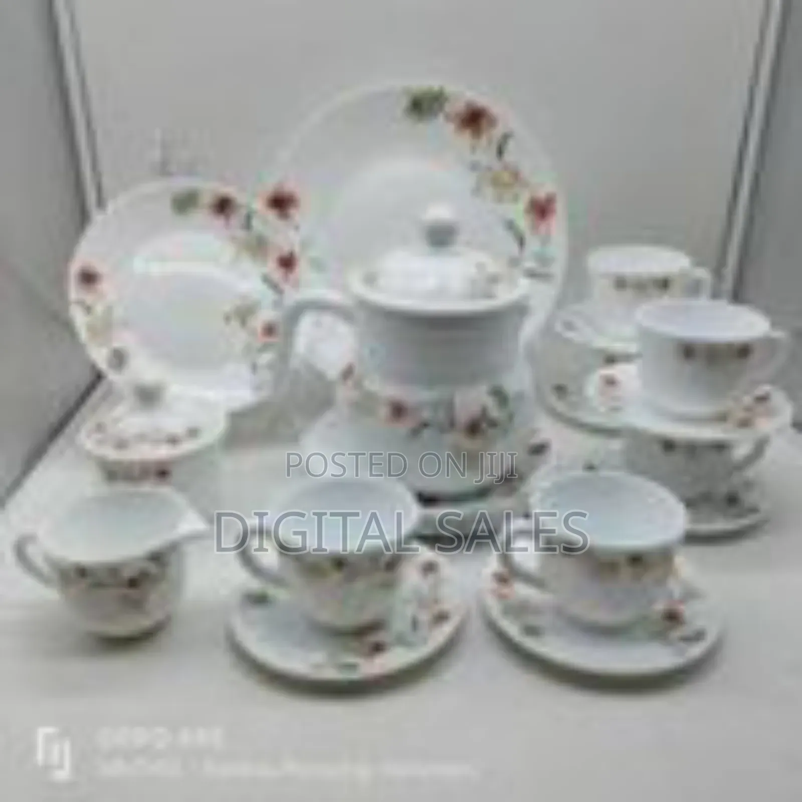 24-Piece Elegant Floral Tea Dinnerware Set - Multicolor