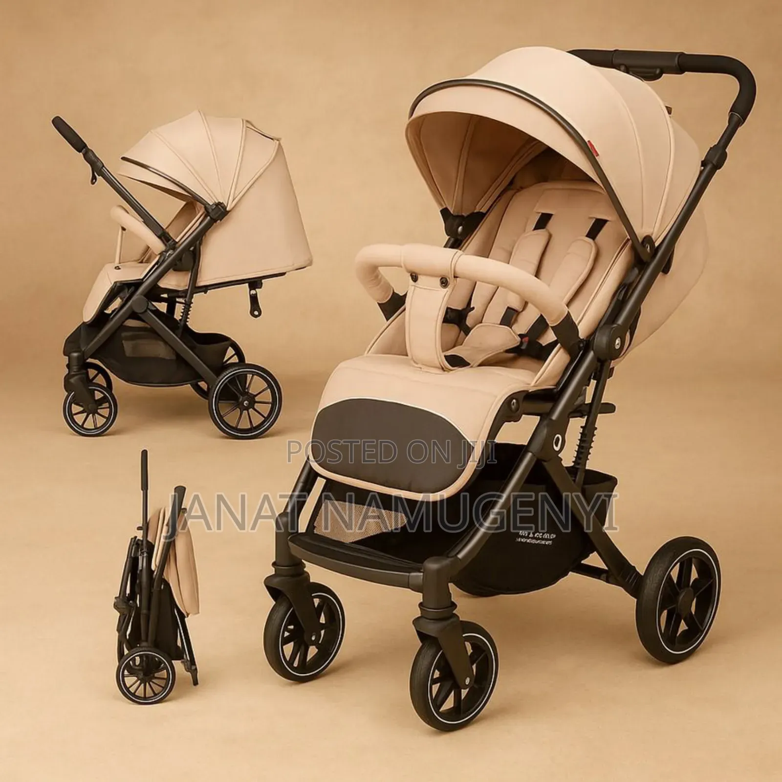 Foldable Bag Strollers 2-Way Push Fits in a Plane Cabin