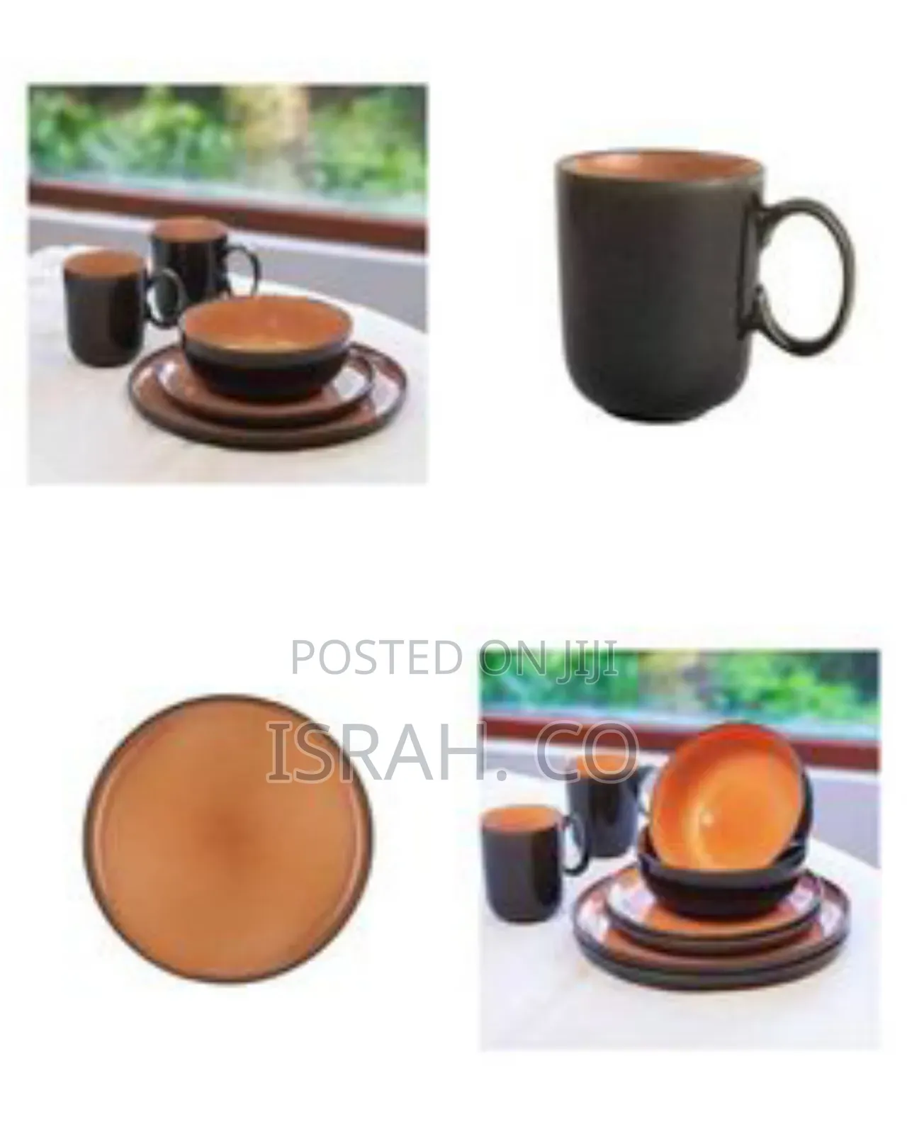 Modern Two-Tone Dinnerware Set (24 Pieces)