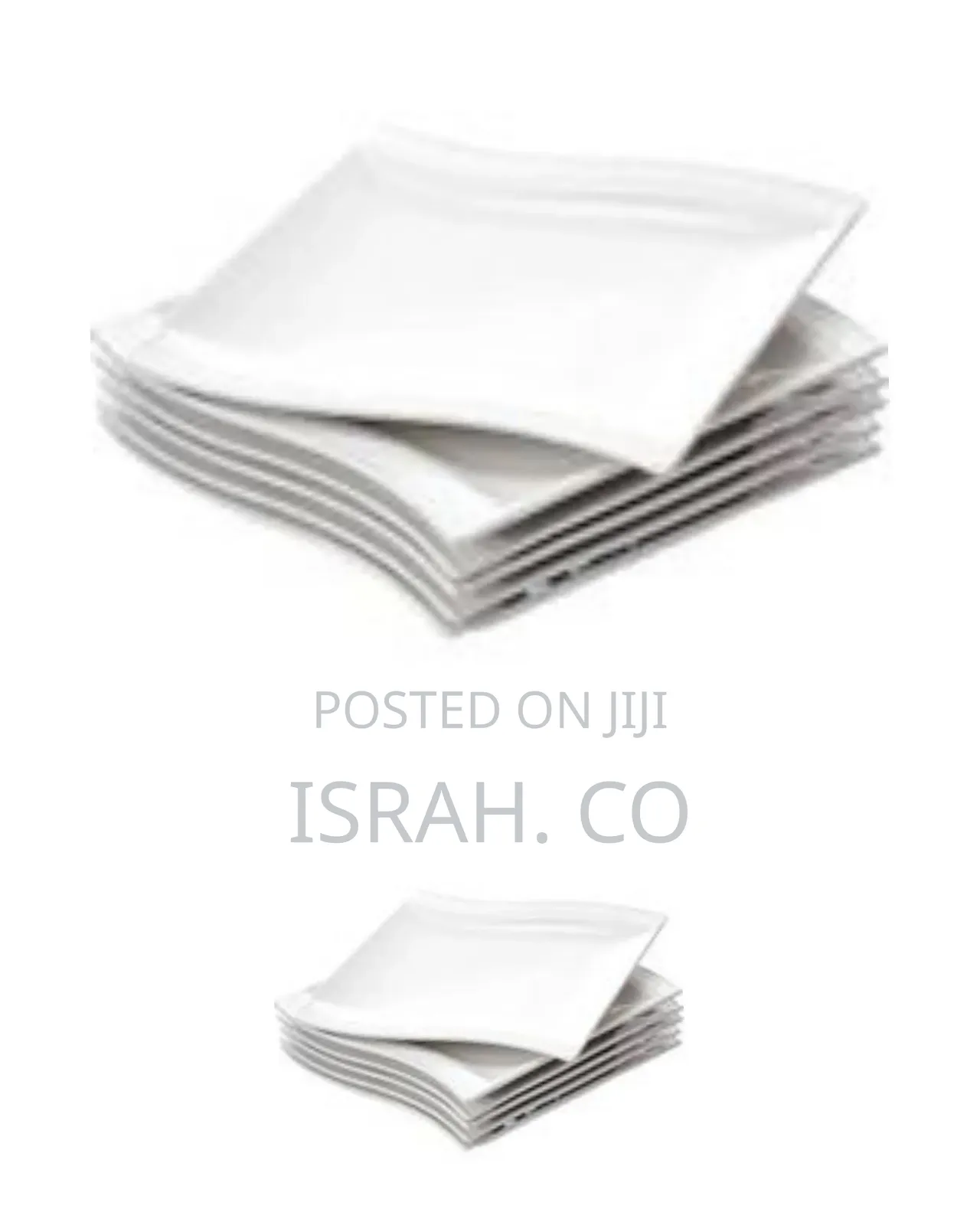 6 Piece Set of Large Square Melamine Plates