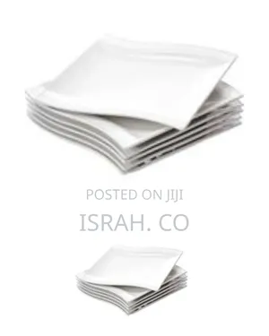 6 Piece Set of Large Square Melamine Plates