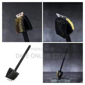 3-in-1 Copper Wire Brush- Rf11685 15" BBQ Grill Cleaning Brush