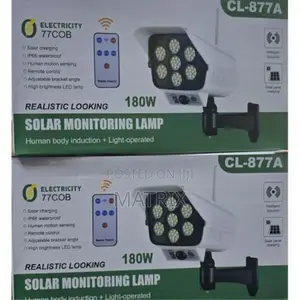 Solar Dummy Camera Monitoring Lights