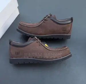 Original Coffee Brown Leather Cat Casual Shoes