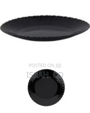 6 Piece Set of Porcelain Dinner Plates With a Wavy Edge