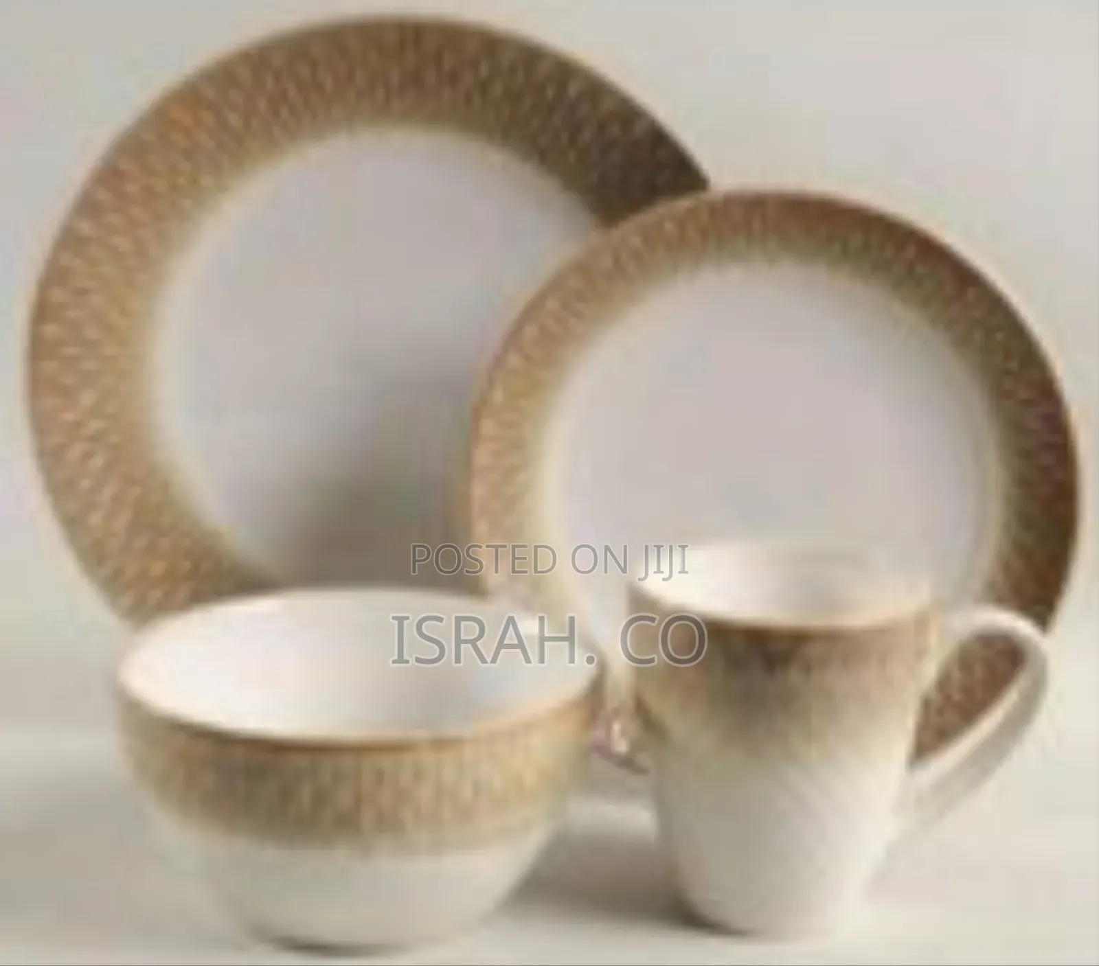 24 Pieces Ceramic Dinner Set - 6 Bowls, 6 Side Plates, 6 Dinner