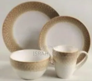 24 Pieces Ceramic Dinner Set - 6 Bowls, 6 Side Plates, 6 Dinner