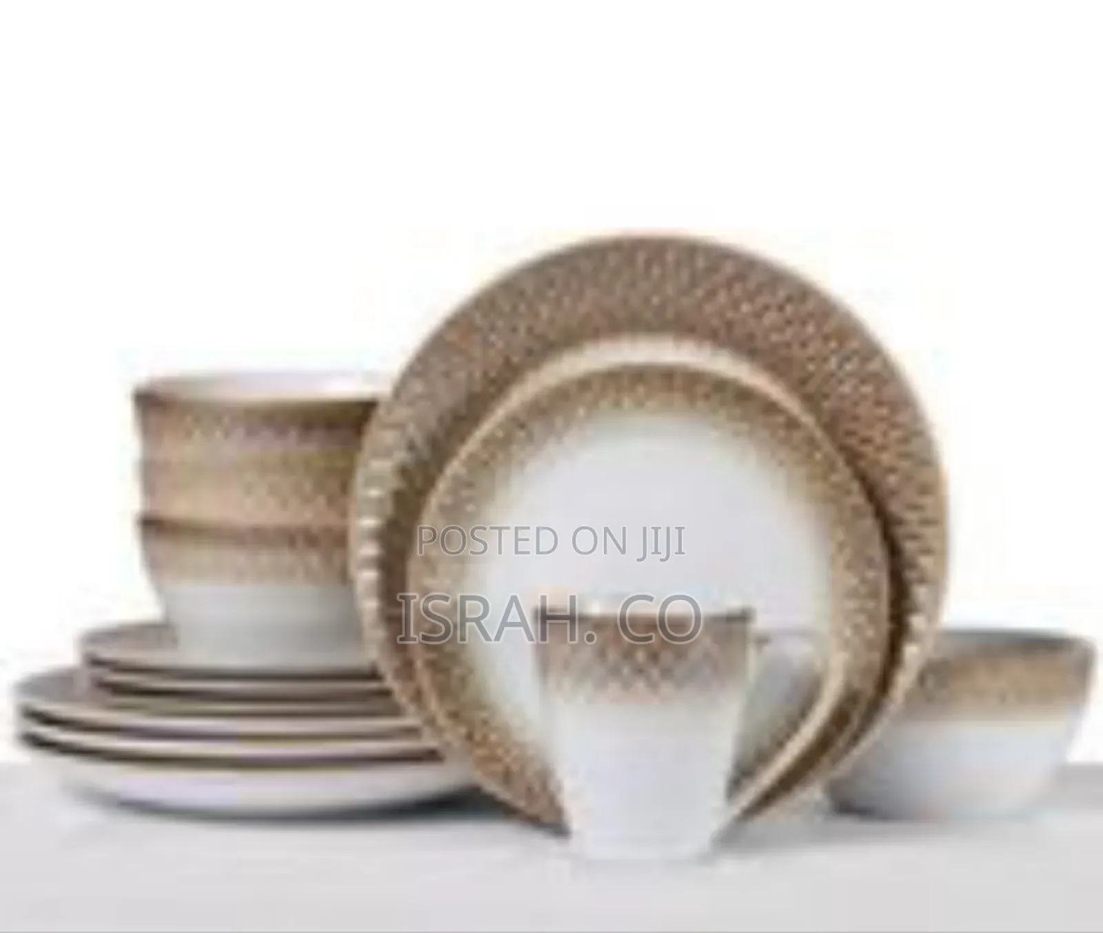 24 Pieces Ceramic Dinner Set - 6 Bowls, 6 Side Plates, 6 Dinner