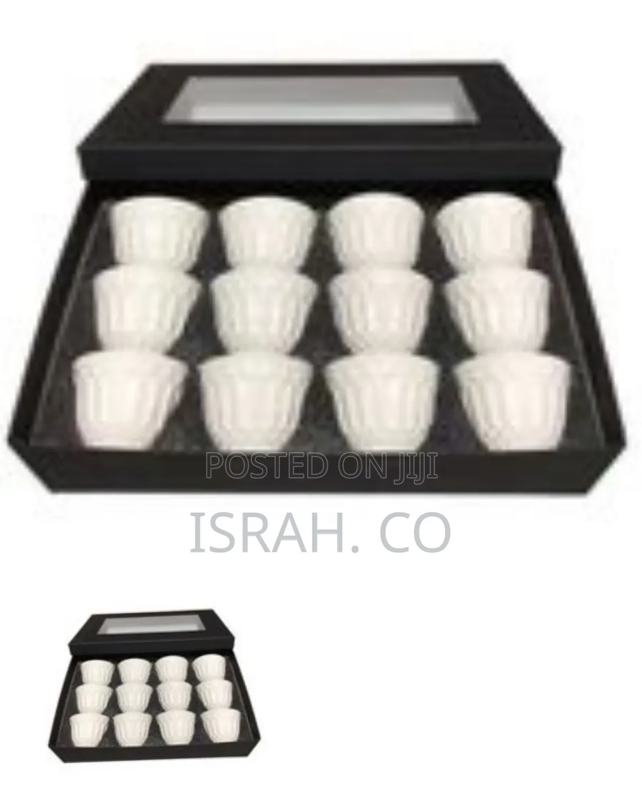 Elegant Ceramic Demitasse/Espresso Cup Set - Twelve Pieces