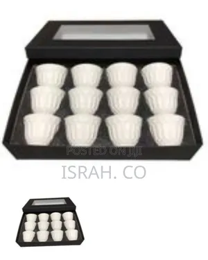 Elegant Ceramic Demitasse/Espresso Cup Set - Twelve Pieces