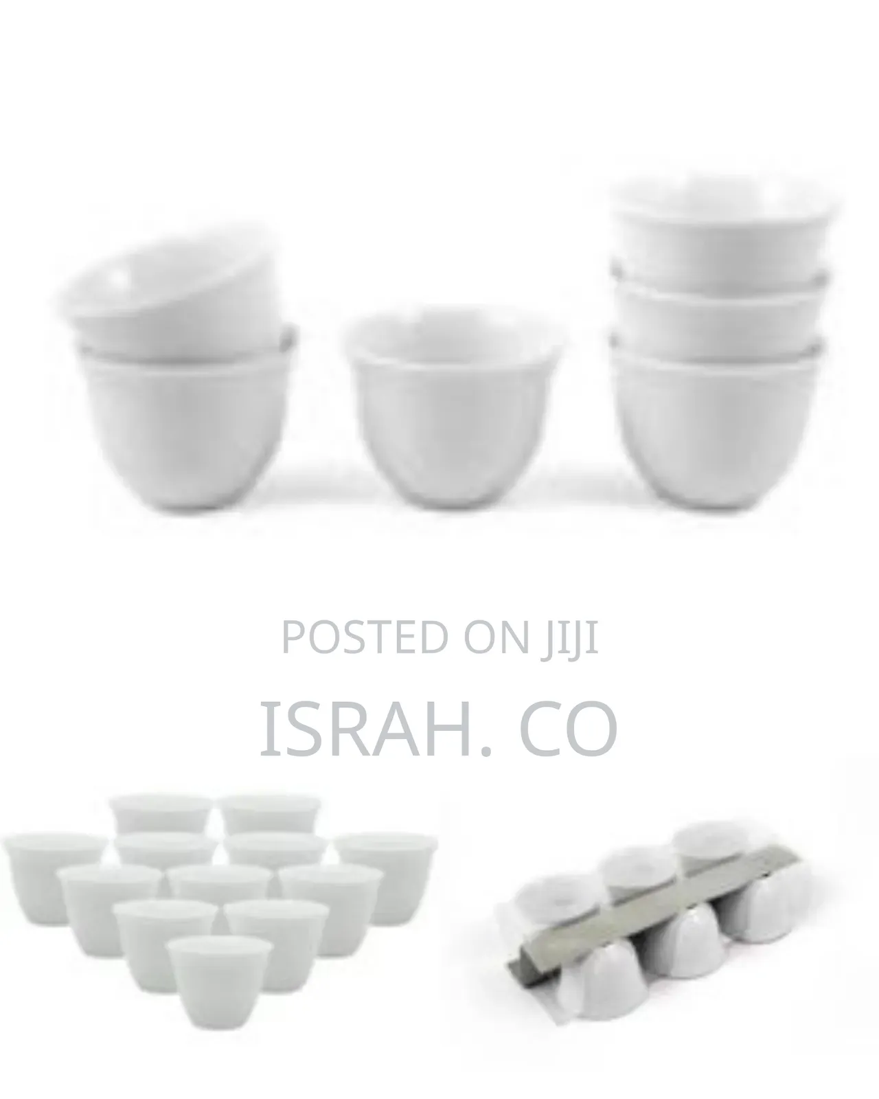 Versatile Set of Classic White Coffee / Tasting Cups (6 Pieces)