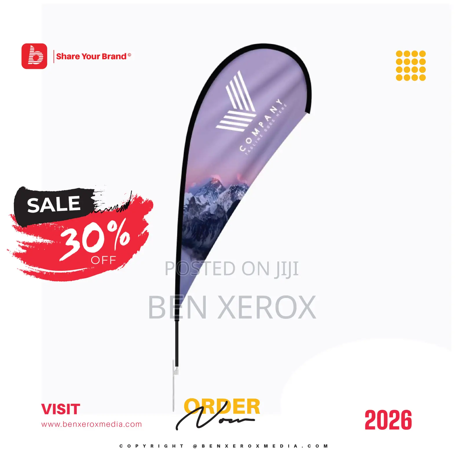 Teardrop Banener(4 Meters)