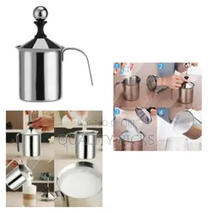 Milk Serving Cup 0.5l – Stainless Steel, Milk Jug for Coffee