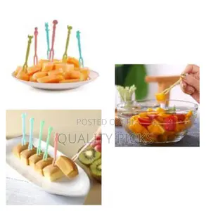Disposable Fruit Forks for All Parties 30pcs - Blue