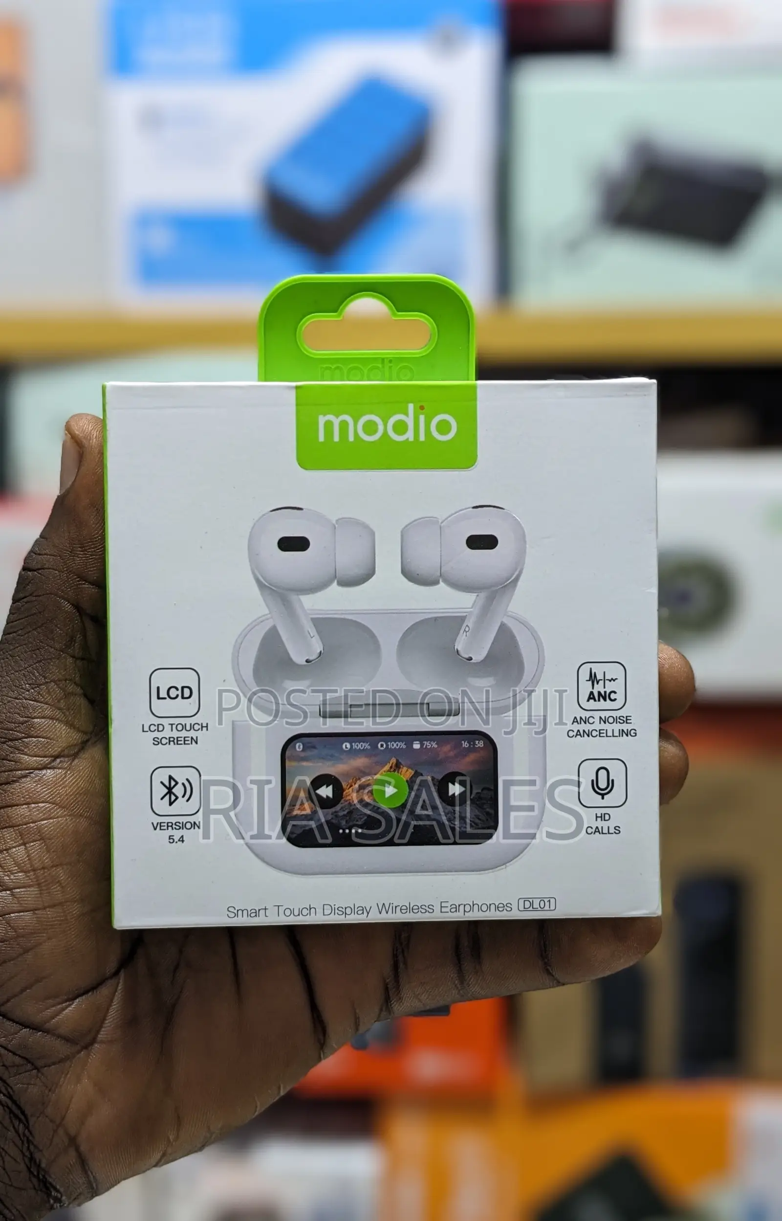 Wireless Earphones With Smart Touch Display, Anc