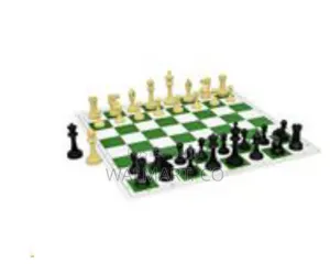 51cmx 51cm Foldable Tournament Chess Set With Solid Plastic Pieces