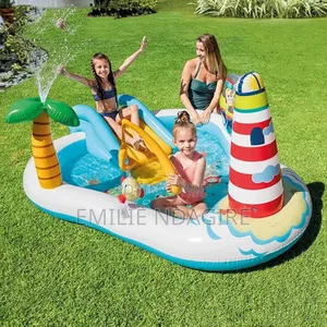 Kids Inflatable Water Play Center With Slide – Large Fun