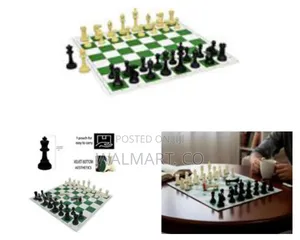35x35cm Foldable Tournament Chess Set With 2 Extra Queens