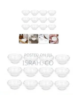 Luminarc Set of 12 Small Clear Glass Mixing and Prep Bowls