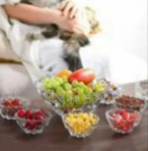 7-Piece Elegant Pressed Glass Serving Bowl Set