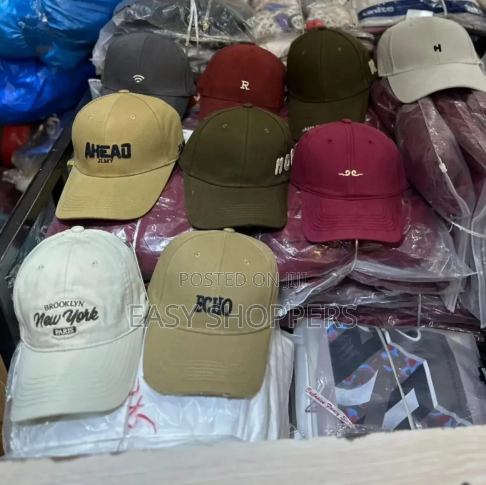 Authentic Baseball Caps With Different Embroidered Logos