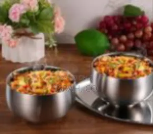 12-Piece Set of Double-Walled Stainless Steel Bowls