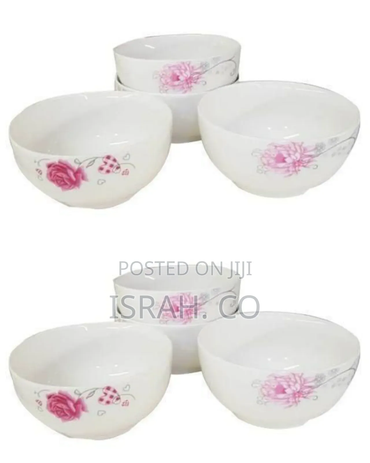 Set of 6 Ceramic Soup Bowls - Multicolor