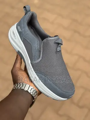 Men’S Grey Skechers Ultra Go Walk Slip-on Walking Sneakers