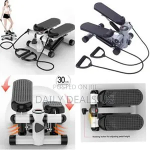 Compact Mini Stepper With Resistance Bands Digital Monitor
