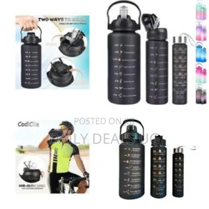 3 Piece Set of Sports Water Bottles