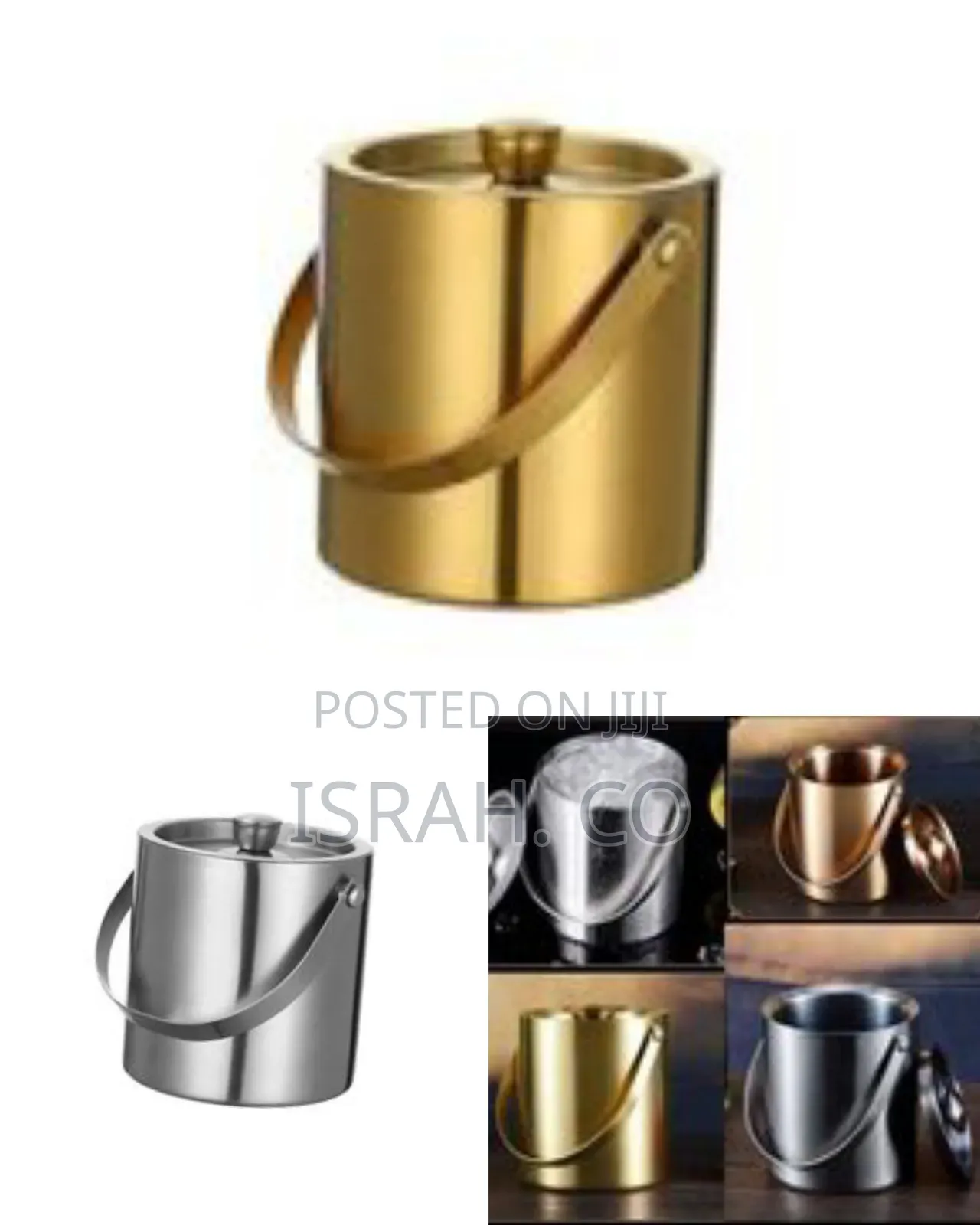 Elegant Insulated Ice Bucket With Handle, 2l