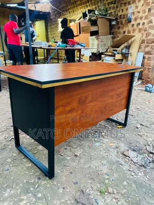 Office Desk With Metallic Stands