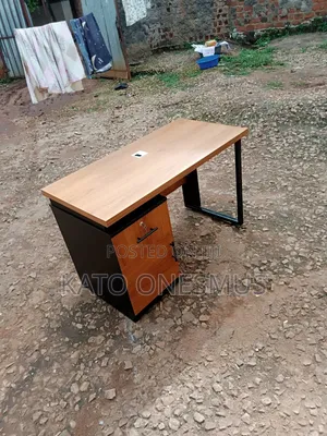 Office Desk With Metallic Stands